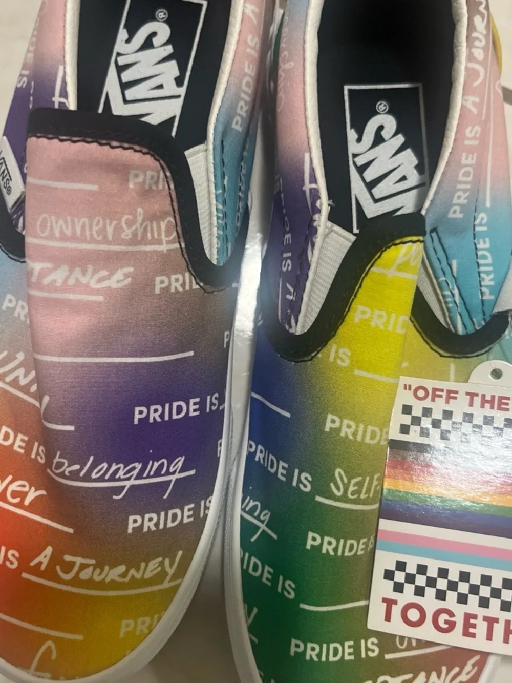 Vans Rainbow Gradient Pride Slip-On Sneakers 4 m / 5.5 w